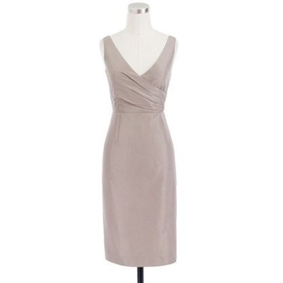 NWT - J.CREW Beige SARA 100% SILK TAFFETA - Picture 1 of 7